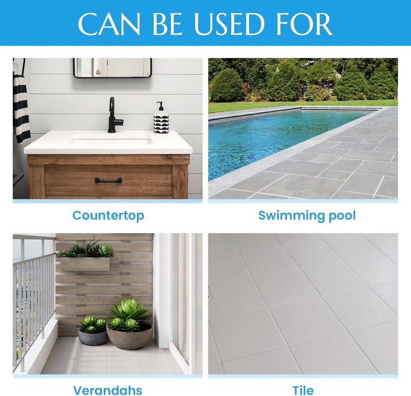 DWIL Tub and Tile Refinishing Kit, Quick-Dry Tile Paint for Wall & Floor, Sink Bathtub Paint for Bathroom, Kitchen, Toilets, Water Based, Semi-Gloss White, 50-55sq.ft, 33oz - Image 4